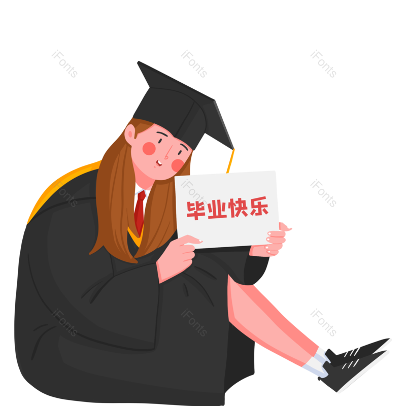 毕业季图片,女孩元素,毕业PNG,大学毕业免抠素材